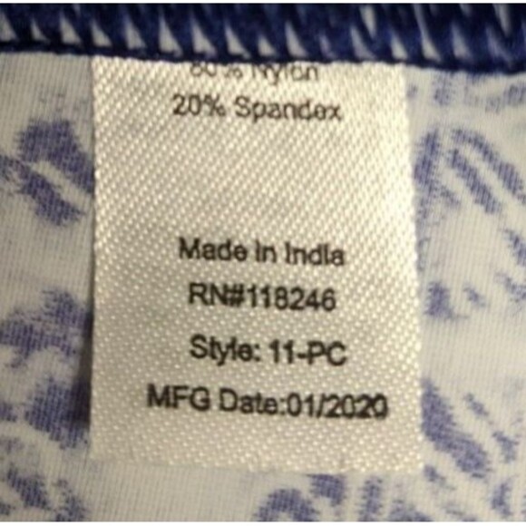 TALBOTS Cabana Life Sleeveless Swim Dress Navy Blue Size Small - Picture 9 of 9